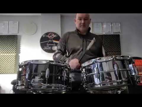 Ludwig supraphonic 402 COB & Ludwig black beauty snare drum comparison.