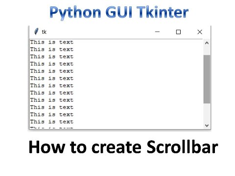 Scrollbar In Tkinter Python Tkinter Gui Tutorial Part14