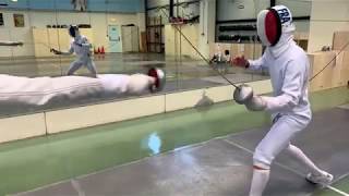 Ralenti escrime chassé et touche