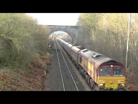 (HD) EWS 66008 Notch 8 6E93 Hunterston to Ferrybridge Power station 12/12/2014