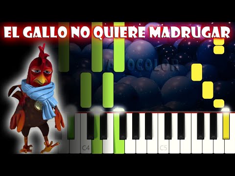 El Gallo No Quiere Madrugar | Piano Cover | Tutorial | Karaoke