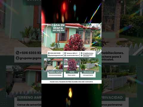 SE VENDE BELLA CASA EN PÉREZ ZELEDÓN, SAN JOSÉ, COSTA RICA.