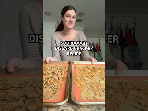 Easy two ingredient sourdough discard cracker recipe