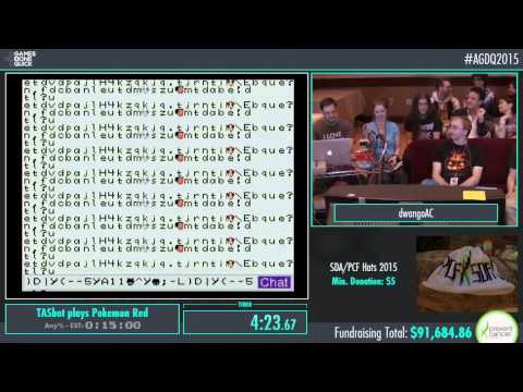 TASbot plays Pokemon Red by Lots of TASers in 12:00 - AGDQ2015 - Part 8