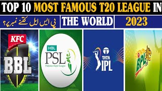 TOP 10 MOST FAMOUS T20 CRICKET LEAGUES IN THE WORLD|BEST CRICKET TOURNAMENT IN THE WORLD|2023