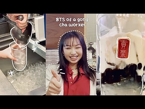 como é trabalhar em um vlog de uma loja boba com gong cha *meio satisfatório, meio caótico*