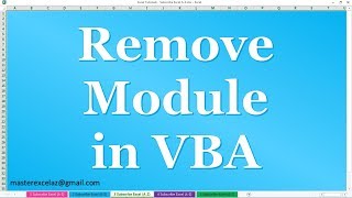How to Remove Module in VBA Project window in MS Excel 2016