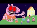 Giant Peppa Monster Visits The Mountain House Peppa Piggggg Funny Animation
