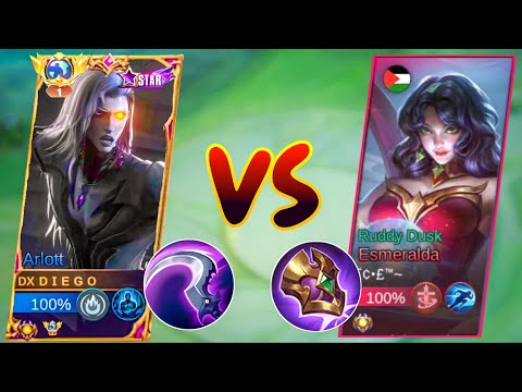 ARLOTY VS PRO ESMERALDA! EXP LANE🔥 WHO IS THE KING OF DAMAGE (you must try) BUILD END EMBLEM S30