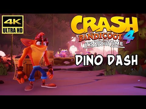 Crash Bandicoot 4: It’s About Time - DINO DASH Full Level Gameplay (PS4 Pro) @ ᵁᴴᴰ 60ᶠᵖˢ ✔