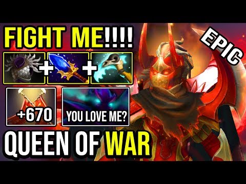QUEEN OF WAR!!! + 670 Damage Global TP Dueling Scepter Legion Commander Deleted Everyone DotA 2