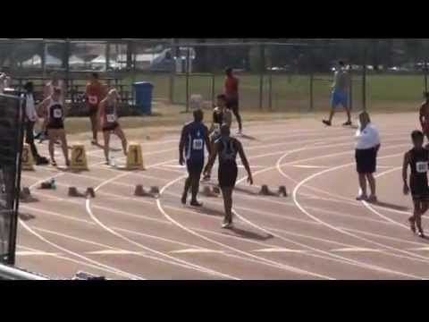Ontario athletics junior championship 100m sprint - Quaysie Gordon-Maule et Stevens Dorcelus