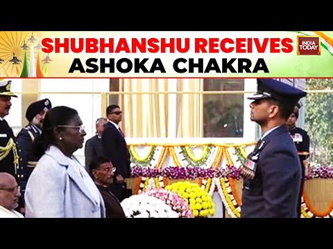 Indian Astronaut Receives the Historic Ashoka Chakra Award From the President Murmu on Republic Day