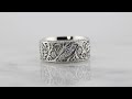 video - Vintage Filigree Diamond Wedding Band