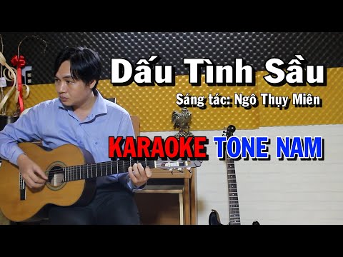 Dấu Tình Sầu - Tone nam - Beat Guitar - Karaoke NBC