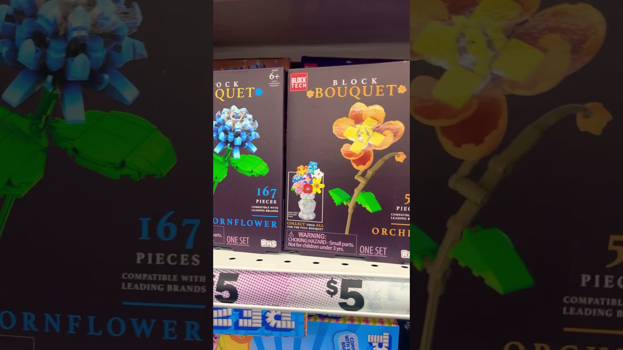 Block Tech Block Bouquet and Vase for $5 at Five Below  #fivebelowshopwithme #fivebelow