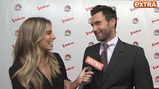 Adam Levine on His Sympathy Pregnancy Cravings & Who Will Win 'The Voice'