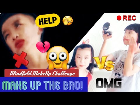 My Both Crazy Sisters Torture Me With Blindfold Makeup Challenge