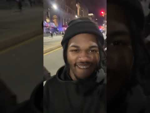 Diamondstreetfm walking downtown after the Eagles won the NFC Championship