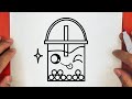 HOW TO DRAW A CUTE DRINK MILK COFFEE , STEP BY STEP, DRAW Cute things
