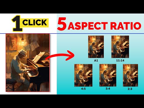 Automatically Resize your artwork to All Wall Art Size Guide | 1 file to 5 different Aspect Ratios