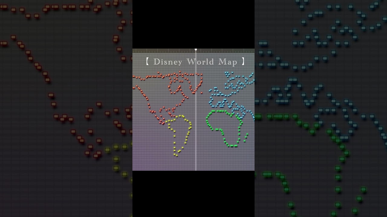 【 Disney Musical World Map 】 / MIDI Art #Shorts