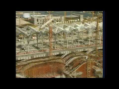 José Hermano Saraiva mostra a Gare do Oriente em construção