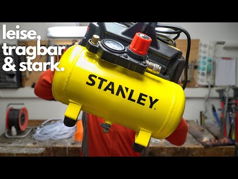 Flüsterkompressor Stanley Silent Air 100/8/6 - Sehr leise, tragbar - Kompressor im Test / deutsch