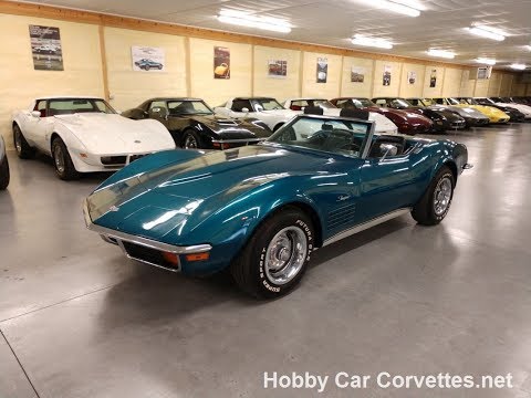 1972 Turquoise Corvette Convertible Manual Trans For Sale Video