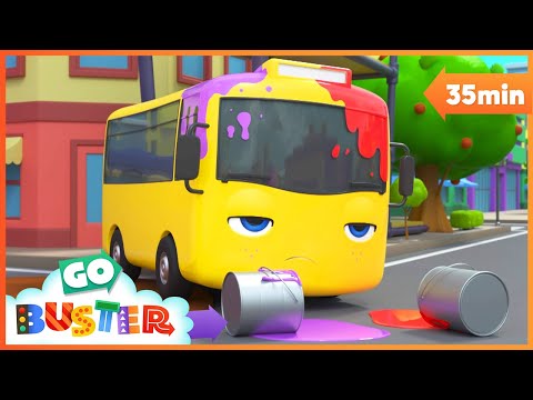 Buster Gets Clean in the Carwash +40 minutes of Go Buster Baby Cartoons | Kids Video