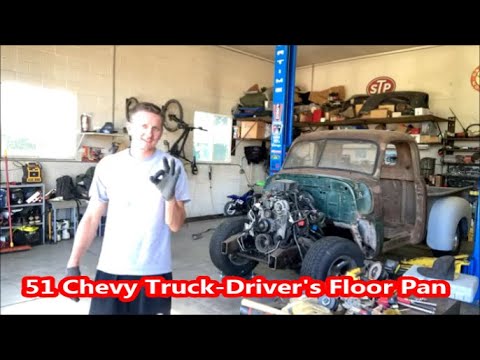 Rust Repair - 51 Chevy Hot Rod Truck named "Forust" - Driver Side Floor Pan Replacement