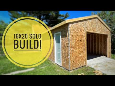 One Man Build and Tutorial, 16x20 Garage / MY DIY