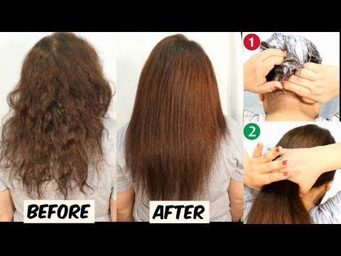 Permanent Hair Straightening At Home - Hair Straightening Tutorial - Hair Straightening Cream Video