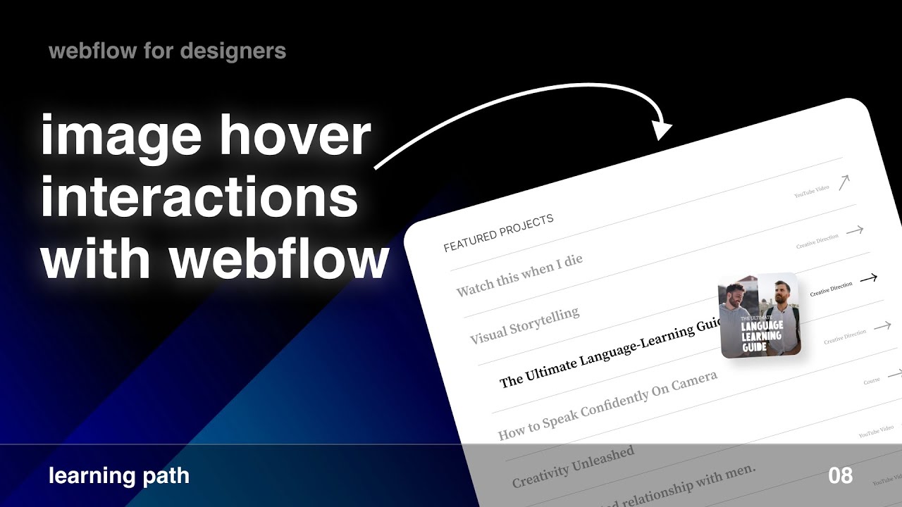 Image hover and reveal interaction with Webflow | Webflow for Designers
