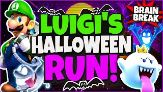 Luigi's Halloween Run | Halloween Brain Break Activity | Halloween Games For Kids | GoNoodle Games