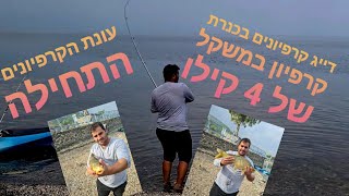 דיג קרפיונים בכנרת carp fishing