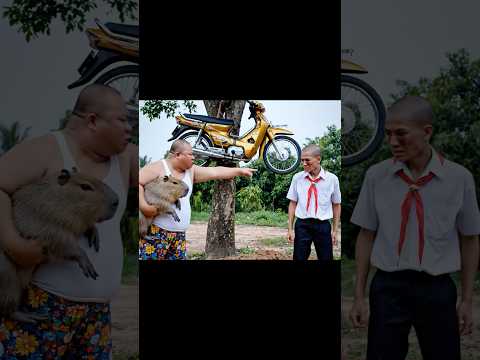 Trọc đổ lỗi Capybara treo xe của bố lên cây❤️ #capybara #capytreoxe #capyvabo