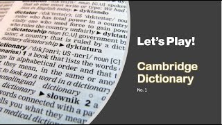 CAMBRIDGE DICTIONARY NO.1
