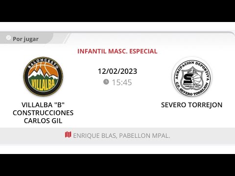 Infantil masc 09 B VILLALBA CONSTRUCCIONES CARLOS GIL - SEVERO TORREJON