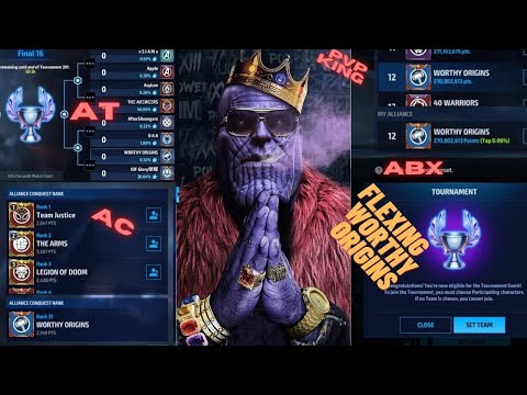 THANOS PVP FLEXING - WORTHY ORIGINS RANKED AC AT ABX -  Timeline Battle  + MORE| Marvel Future Fight
