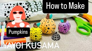 How to Make Model Magic Pumkins EASY - Yayoi Kusama for kids #art #mrschuettesart