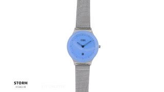 Orologio STORM Mini SOTEC, Quadrante In Vetro, Cinturino In Rete, Acciaio Spazzolato, Con Data, Resistente Agli Spruzzi