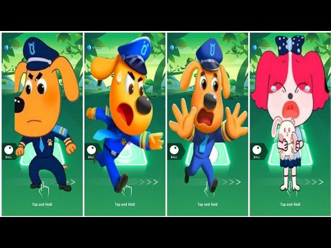 SHERIFF LABRADOR EXE vs DOBIE EXE vs SHERIFF PAPILLON EXE x Coffin Dance | 4699 Tiles Hop 