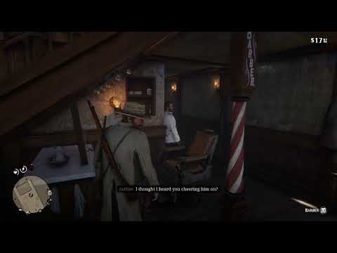 Arthur Calls Out The Barber For Cheering Tommy On In The Fight - Red Dead Redemption 2