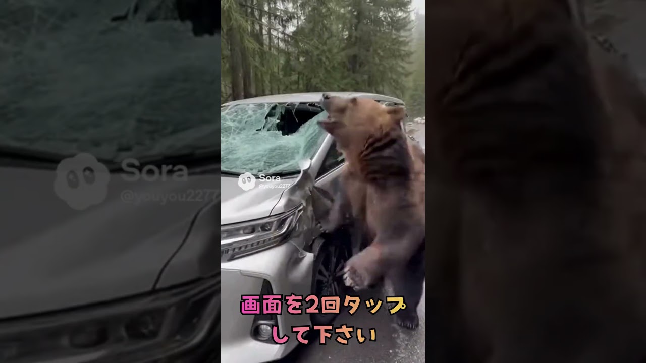 残クレアルファードを目の敵にするクマ #shorts