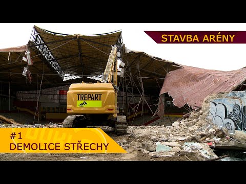 Stavba arény - #1 (Demolice střechy)