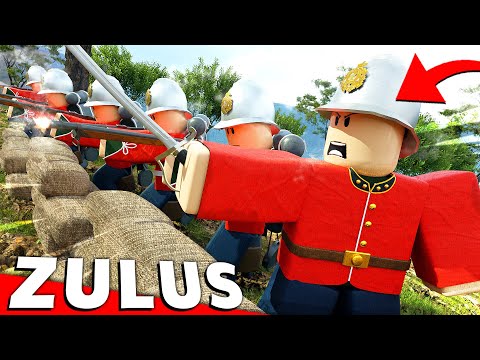 1000 Zulus CHARGE this British Line Formation in ROBLOX Zulu Wars - Anglo Zulu War