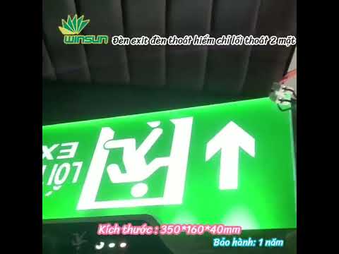 Đèn exit đèn thoát hiểm chỉ lối thoát 2 mặt YIFEI mặt mica độ sáng cao