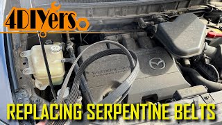 How to Change the Serpentine Belts on a Mazda CX9 3.7L V6