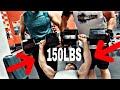 *insane* 16 YEAR OLD DUMBELL PRESSES 150LBS